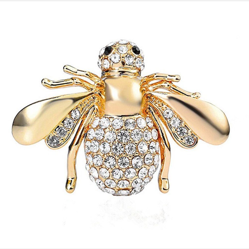Brooch Cute Bee Rhinestone Sparkle Gemstone Cute Pins Jewelry